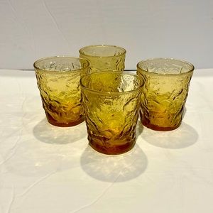 Vintage amber 8oz juice glasses-set of 4